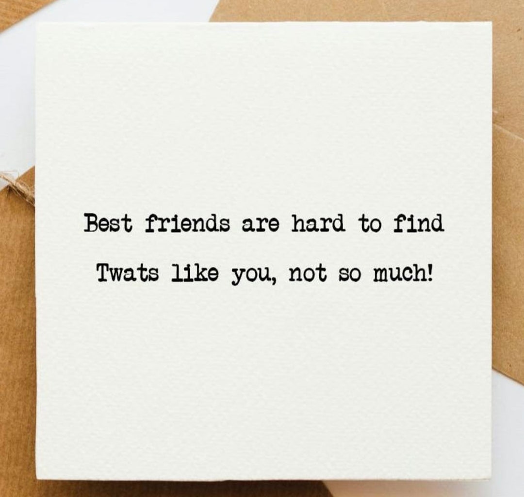 Funny Best Friend Card, Card for Her, Card for Him, Best Friends, Card ...