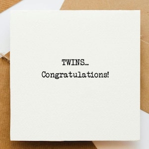 Tarjeta de gemelos, tarjeta de recién nacido, tarjeta de bebé, niña, niño, tarjeta de bienvenida al bebé, nuevo bebé, nacimiento de nuevo bebé, 2 bebés, felicitaciones,