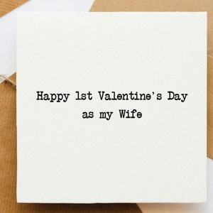 1° San Valentino come biglietto di mia moglie, biglietto d'amore, biglietto di San Valentino divertente, biglietto per lei, moglie, matrimonio, biglietto per moglie,