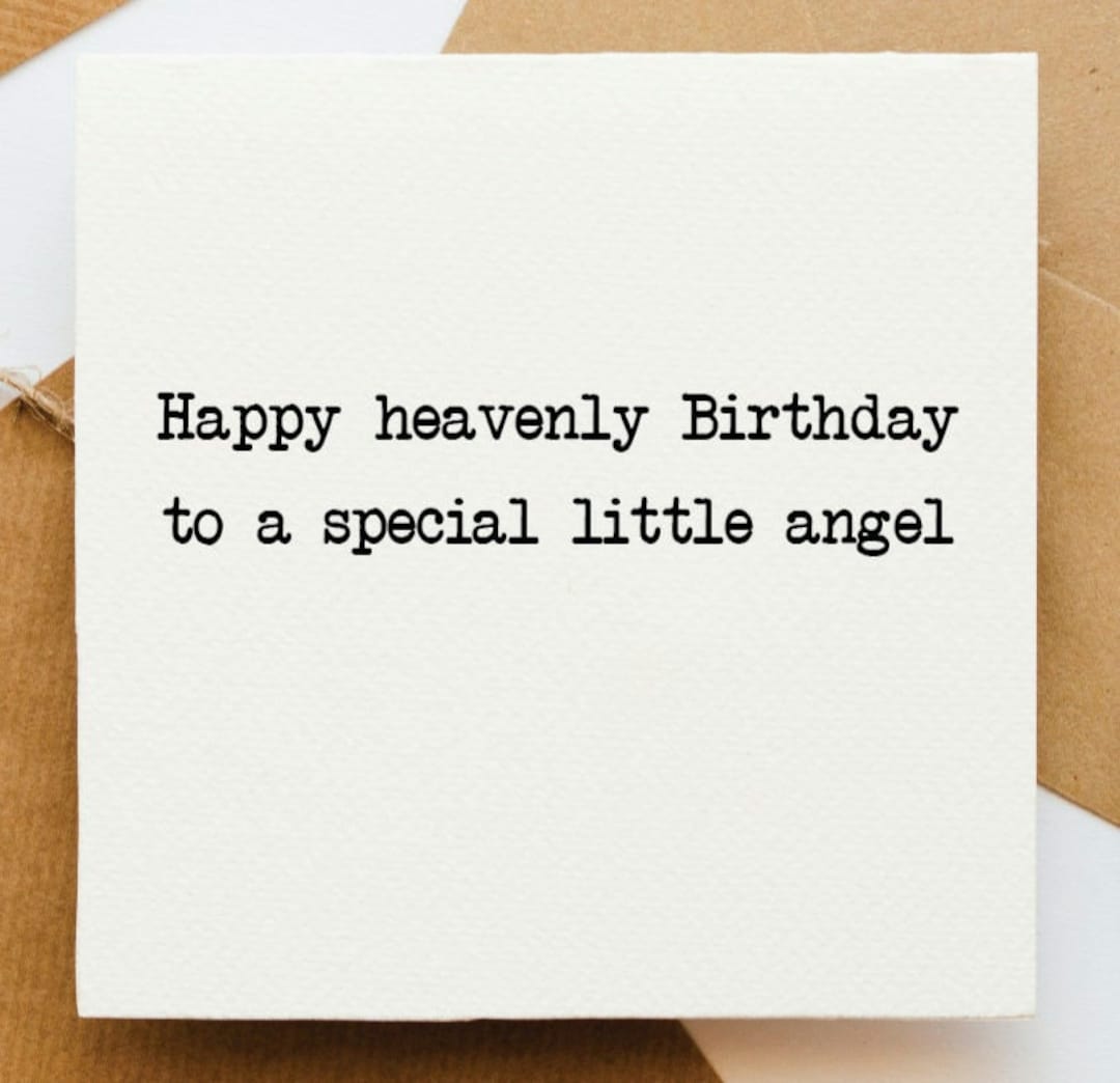 Happy Heavenly Birthday Card, Thinking of You, Card for a Friend
