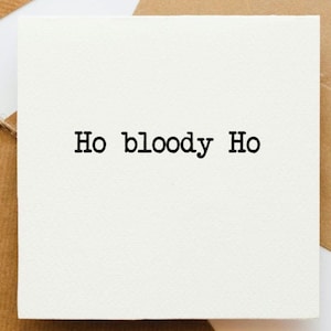 Ho verdorie kerstkaart, Scrooge-kerstkaart, kaart voor haar, kaart voor hem, grappige kerstkaart, brutale kerst, knorrige kerst