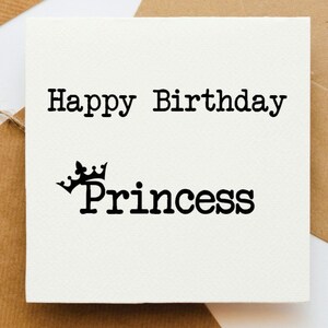 Happy Birthday Prinzessin Karte, Karte für Sie, Karte für Ihn, süße Geburtstagskarte, Geburtstagskarte, Karte für den Freund, Karte für die Tochter,
