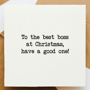 Au meilleur patron à Noël, carte de Noël, voeux de Noël, voeux de Noël, prêt à poster, collègue de travail, patron de travail,