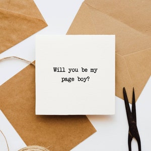 Will you be my page boy card, engaged, wedding planning, bride to be, page boy card, wedding party, page boy proposal card,