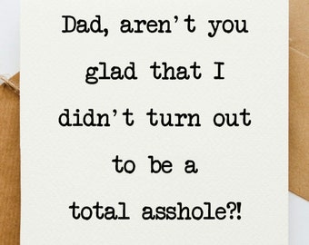 Funny Father's Day card, card for Dad, Father's Day Card, card for Father, cheeky fathers day card, silly fathers day card,