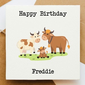 Tema de la granja Tarjeta de cumpleaños, tarjeta de felicitación de los niños, tarjeta para ella, tarjeta para él, tarjeta de cumpleaños, tarjeta de felicitación, deseos de cumpleaños, animal de granja