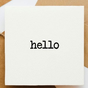 "Hallo Karte, ""Einfach weil"" Karte, Notizkarte, Karte für Sie, Karte für Ihn, Freundeskarte, Nachricht, Hallo, ""Hallo"""
