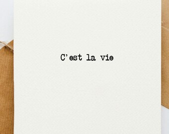 C'est la vie, Emily in Paris, Netflix, Lily Collins, bonjour, gabriel, sylvie, France, Eiffel Tower, greetings card,