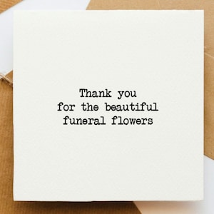 Merci pour la carte fleurs funéraires, carte pour elles, carte de remerciement, funérailles, perte de quelqu'un, sympathie, fleuriste merci,