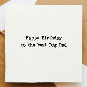 Mejor tarjeta de cumpleaños de papá perro, tarjeta para ella, papá perro, tarjeta dulce, tarjeta de cumpleaños, del perro, del bebé de piel, dueño del perro, padre del perro,