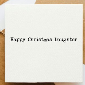 Dochterkerstkaart, kerstgroeten, kerstwensen, eenvoudige kerstkaart, klaar om te posten, kaart voor dochter,