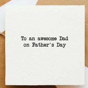 À un papa génial pour la fête des pères, carte pour papa, carte de voeux, carte pour lui, papa, père, comme un papa, cadeau pour papa, meilleur papa,