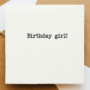 Birthday girl greetings card, card for her, card for friend, Birthday card, birthday wishes, happy birthday, female birthday,