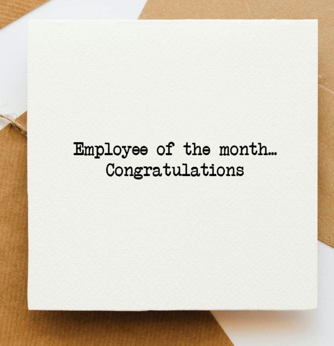 Employee of the Month Card, Staff Recognition Card, Card for Her, Card ...