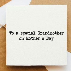 A una Abuela especial en tarjeta del día de la Madre, tarjeta para abuela, Tarjeta del Día de la Madre, tarjeta para ella, tarjeta de abuela,