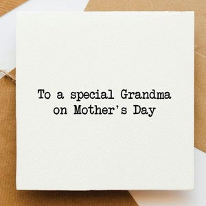 A una abuela especial en la tarjeta del día de la madre, tarjeta para la abuela, tarjeta del día de la madre, tarjeta para ella, tarjeta de la abuela,