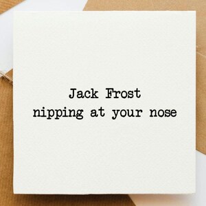 Jack Frost knijpt aan je neus kerstkaart, kerstlied, kerstmuziek, wenskaart, feestelijke kaart, nat king cole,