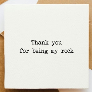 Grazie per essere la mia carta rock, pensando a te carta, carta positiva, carta per lei, carta per lui, carta per amico, supporto morale