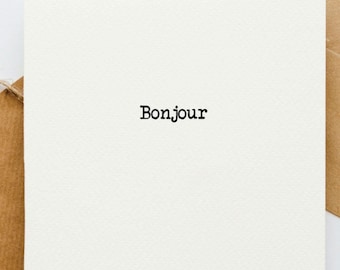 Bonjour, Emily in Paris, Netflix, Lily Collins, bonjour, gabriel, sylvie, Frankreich, Eiffelturm, Glückwunschkarte,