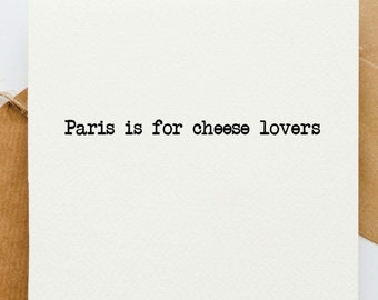 Paris ist für Käseliebhaber, Emily in Paris, Netflix, Lily Collins, bonjour, gabriel, sylvie, Frankreich, Eiffelturm, Grußkarte,