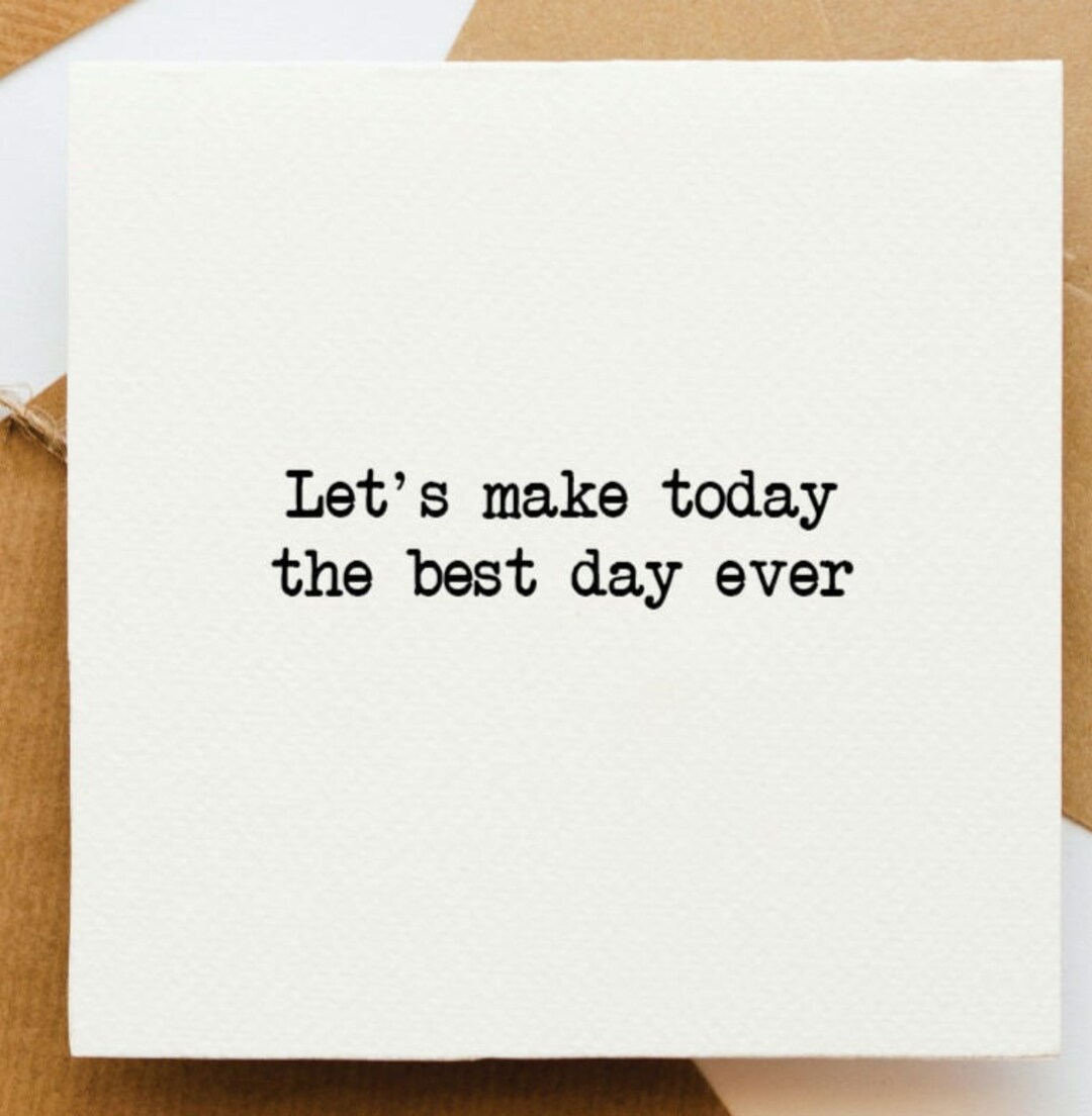 Let's Make Today the Best Day Ever Card, Wedding Day Card, Special ...
