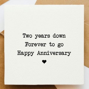 Tarjeta de Aniversario de dos años, tarjeta para ella, tarjeta para él, tarjeta para novio, tarjeta para novia, tarjeta romántica, tarjeta de amor, devoción,