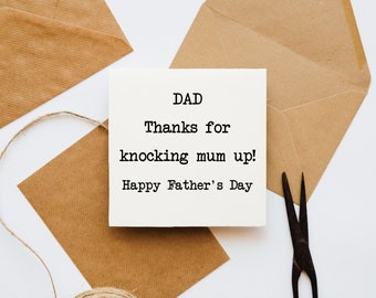 Funny Father's Day card, card for Dad, Father's Day Card, card for Father, cheeky fathers day card, rude fathers day card,