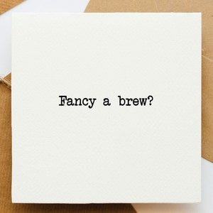 Zin in een brouwkaart, wenskaart, vriendschap, kopje thee, vrienden, buren, steun, op bezoek, mis je, brouwen, koffie, bezoek,