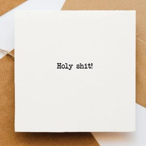 Carte de merde, carte de voeux, carte drôle, carte de juron, blasphème, carte de serment, carte de voeux pour adulte,