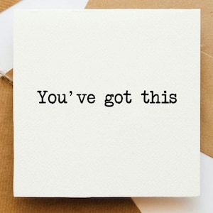 Puedes hacerlo, tarjeta de positividad, tarjeta de buena suerte, tarjeta de felicitación, suerte, deseando suerte, nuevo trabajo, nueva casa, examen de conducir,
