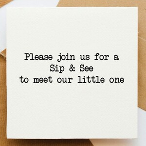 Carte d'invitation à siroter et à voir, future maman, future maman, invitation à une baby shower, vous êtes invitée, enceinte, en train d'avoir un bébé, rencontrez le bébé,