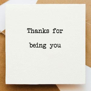 Merci d'être votre carte, vous êtes incroyable, carte d'admiration, carte pour elle, carte pour lui, carte pour eux, carte de remerciement, vous êtes génial