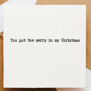 You put the merry in my Christmas Wenskaart, leuke kerstkaart, kerstkaart voor vrienden, opbeurende kaart, vrolijke kerstkaart,