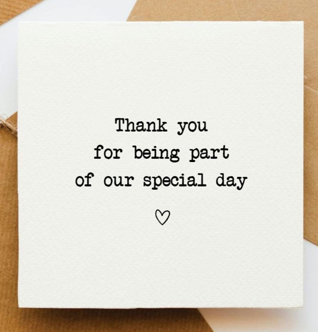 Thank You for Being Part of Our Special Day Card, Wedding Day, Bride ...