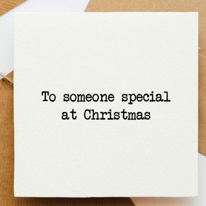 Voor een speciaal iemand met Kerstmis, kerstkaart, kerstgroeten, kerstwensen, klaar om te posten, kaart voor vrienden,