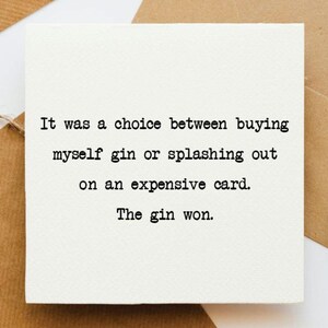 Gin-verjaardagskaart, wenskaart, kaart voor hem, kaart voor haar, verjaardag vriend, gin verjaardag, goedkope verjaardagskaart, brutale verjaardagskaart,