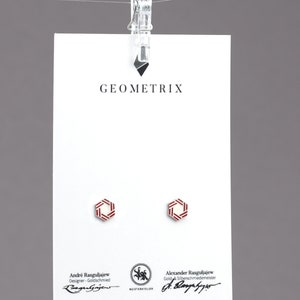 hexagon Ohrstecker 925 Sterlingsilber hexagon nordisch geometrisch, love and friendship symbol das perfekte Geschenk für Sie, sechseck