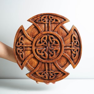 Celtic Knot Wall Decor, Handcrafted, Trinity Wall Art, Wall Ornament, Hanging Wall Art, Cottagecore Decor, Handmade Decor, Best Friend Gift