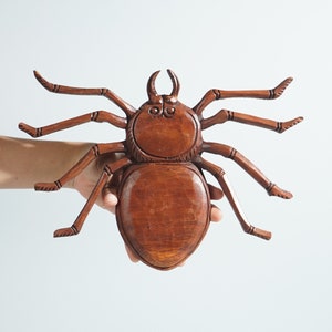 Spider Wall Panel, Wall Art, Insect Art, Animal Statue, Hanging Art, Handmade, Wood Carving Wall Art, Office Decor, Gift for Brother