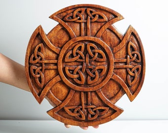 Celtic Knot Wall Decor, Handcrafted, Trinity Wall Art, Wall Ornament, Hanging Wall Art, Cottagecore Decor, Handmade Decor, Christmas Decor