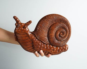 Snail Sculpture, Wall Art, Animal, Nature, Wood Carving Wall Art, Figurine, Wall Decor, Housewarming, Anniversary Gift, Gift for Her