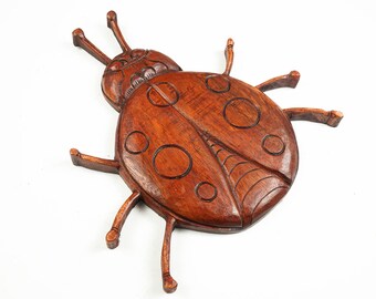 てんとう虫の壁飾り、壁掛けアート、昆虫アート、動物の置物、吊り下げ