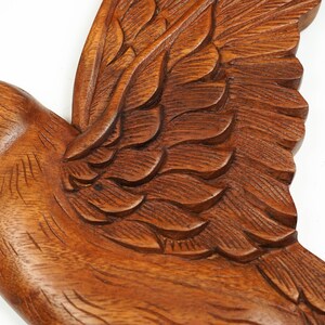 Hummingbird Wall Art, Wooden Bird Statue, Handmade Sculpture, Wood Carving, Decorative, Nursery Decor, Gift for Mom, Gift for friend image 5