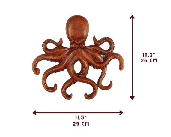 Octopus Wall Decor Wall Hangings Wall Statue Wood Carving