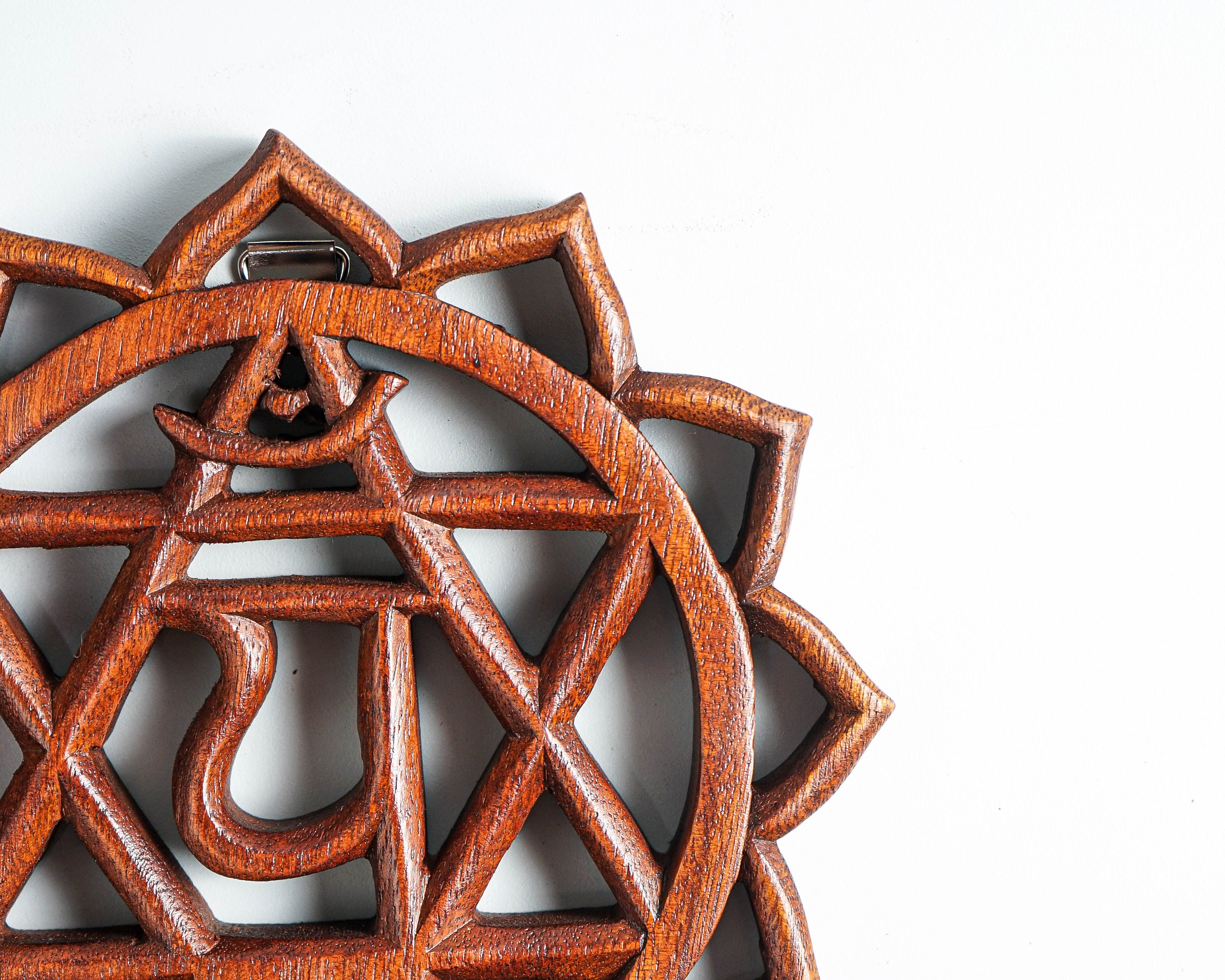 Heart Chakra Wooden Statue, Anahata Chakra Figurine, Handcrafted ...