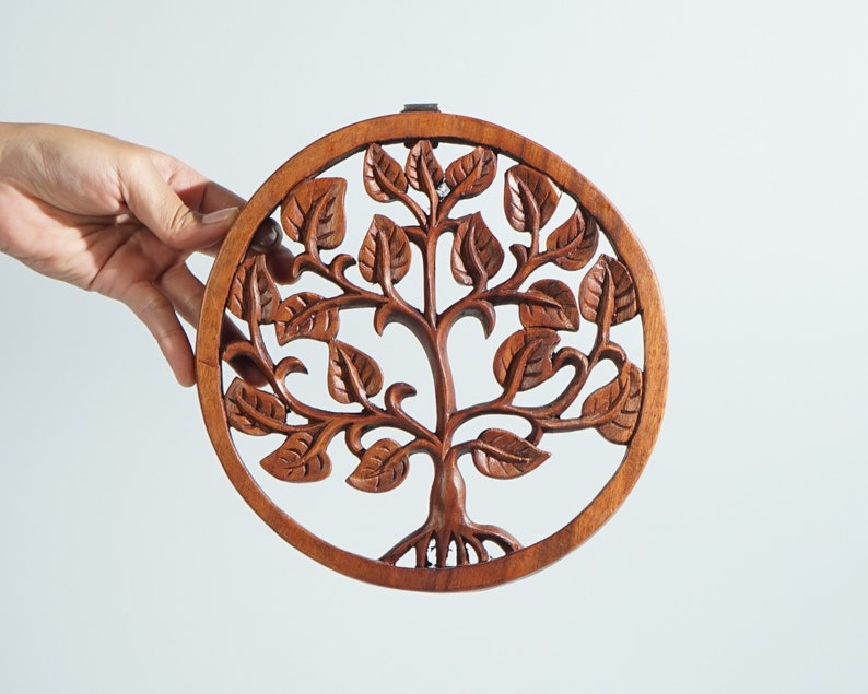 Tree of Life Wall Art Mendallion Tree Wall Decor Wood Etsy