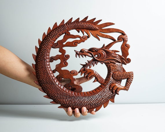 Chinese Dragon Wall Decor Dragon Wall Art Wood Carving - Etsy Ireland