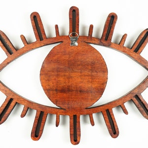 Eye Wall Decoration, Wooden Decor, Unique Statue, Antique Ornament, Wall Decor, Indoor Decor, Handcrafted, Bedroom Decor, Gift for Her image 8