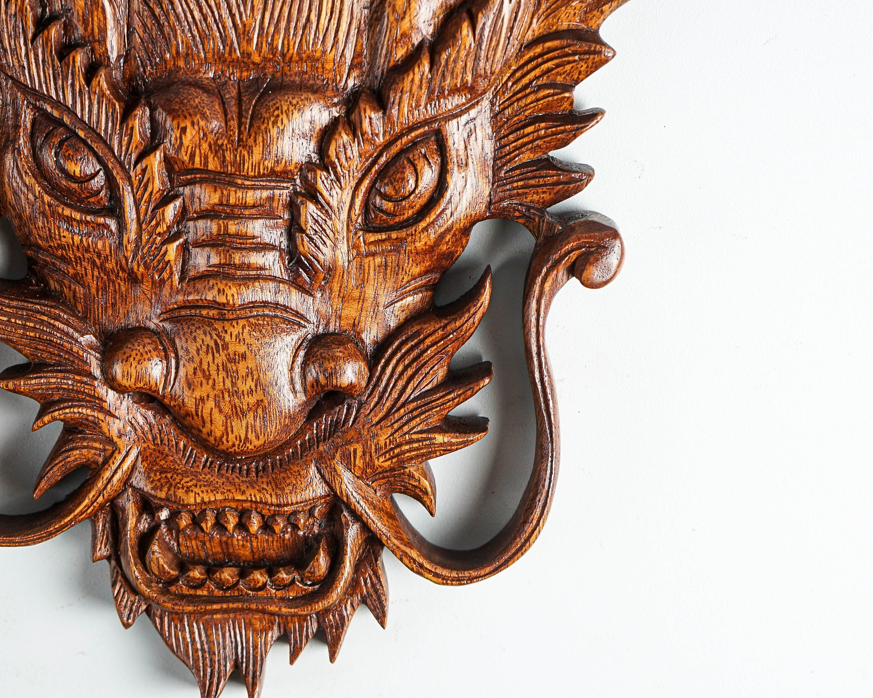 Chinese Dragon Head Wall Decor, Wall Art, Chinese Dragon, Mystical Animal, Wood  Carving Wall Art, Unique, Halloween Decor, Gift for Father 