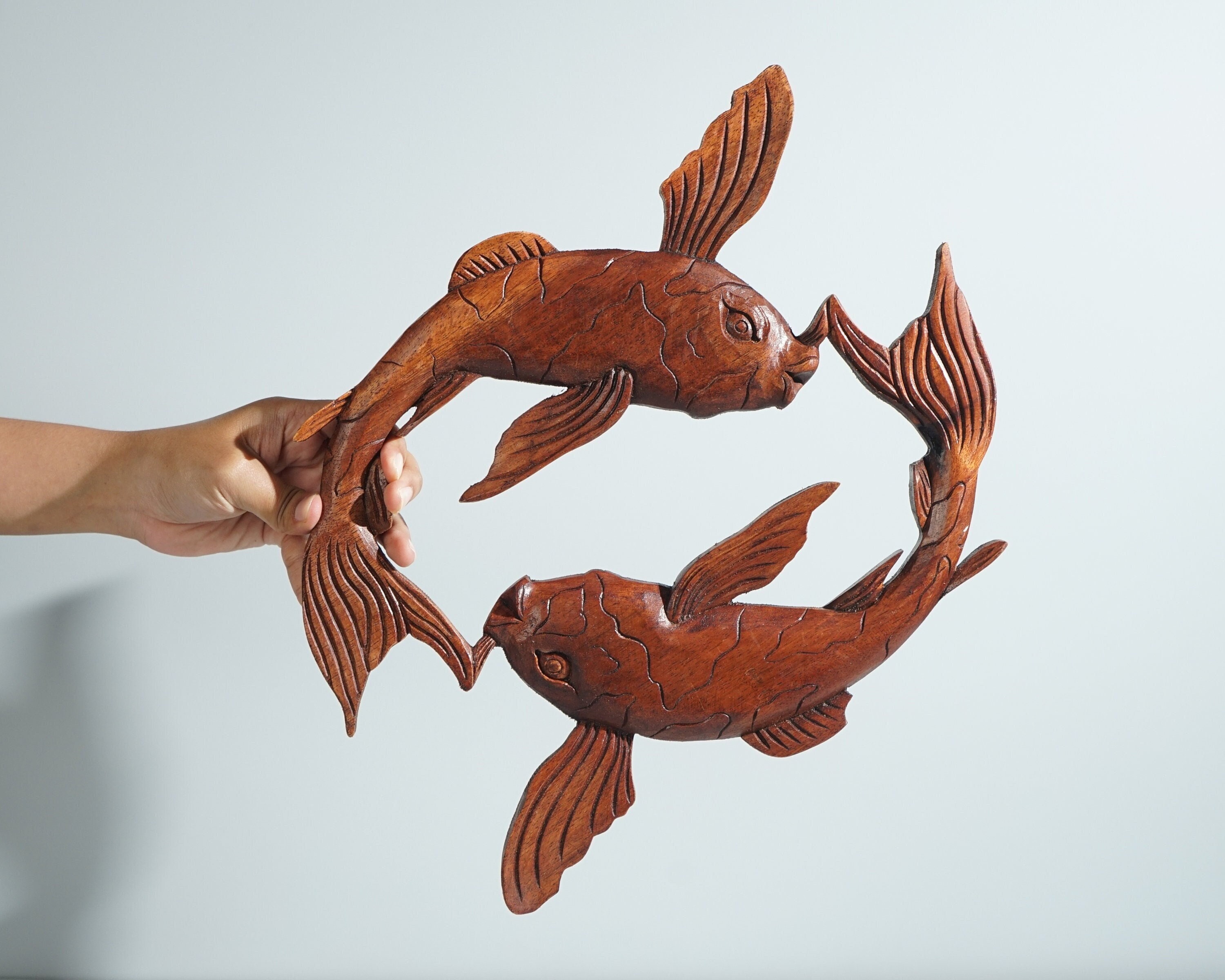 ムラバヤシケンジ wood carving art「ハンギングフィッシュ」 ムラバヤシケンジ wood carving art「ハンギングフィッシュ」